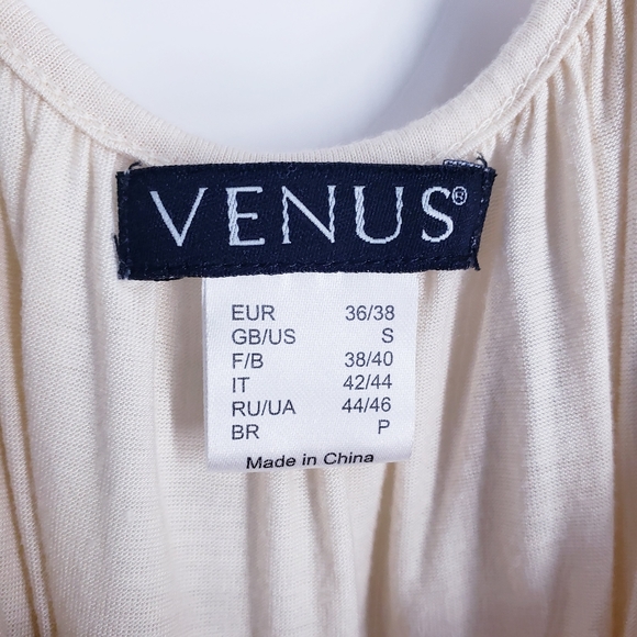 Venus Scoop Neck Cream Top Soft Stretch - Picture 3 of 5
